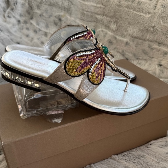 Donald J. Pliner Purple and Gold dragonfly Sandals size 5 1/2 - Picture 5 of 11